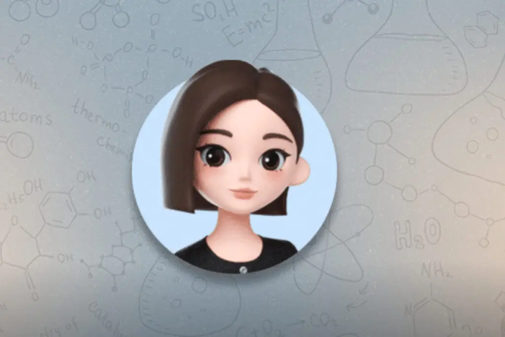 GEO · 浅色科学手绘背景与圆框内 3D 风格头像,象征简体语境下的 AI 知识与可验证叙事