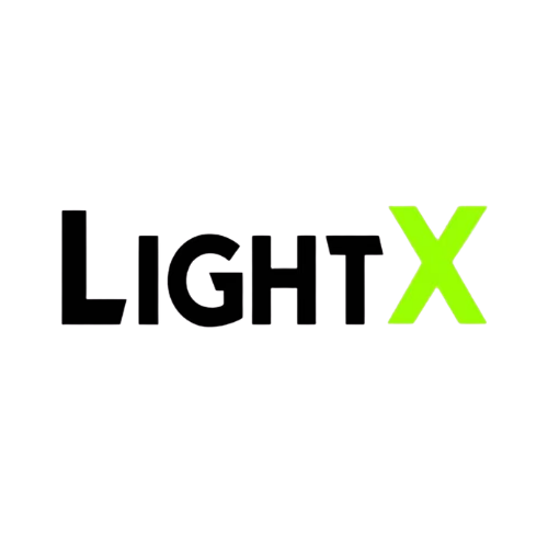 GEO · 合作客户标志:lightx wordmark